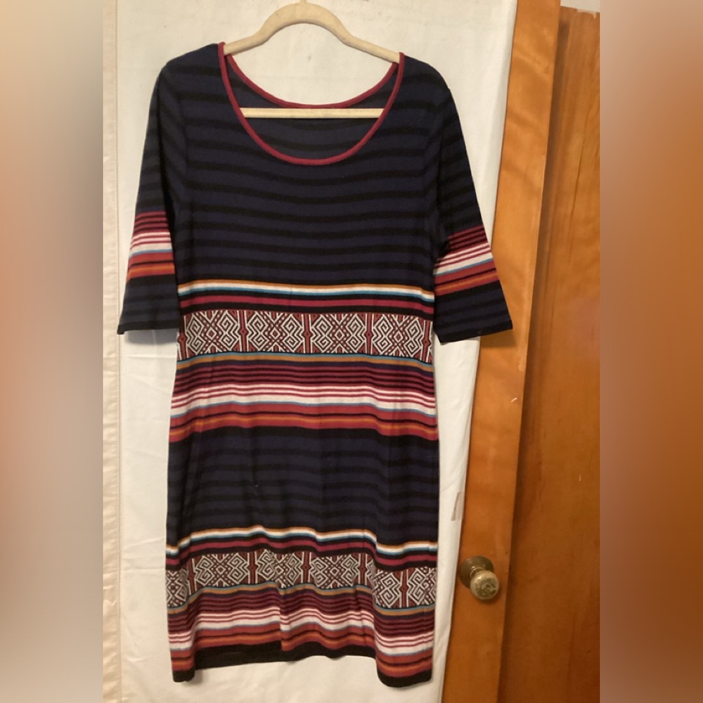PERUVIAN CONNECTION  KNITTED DRESS SZ L